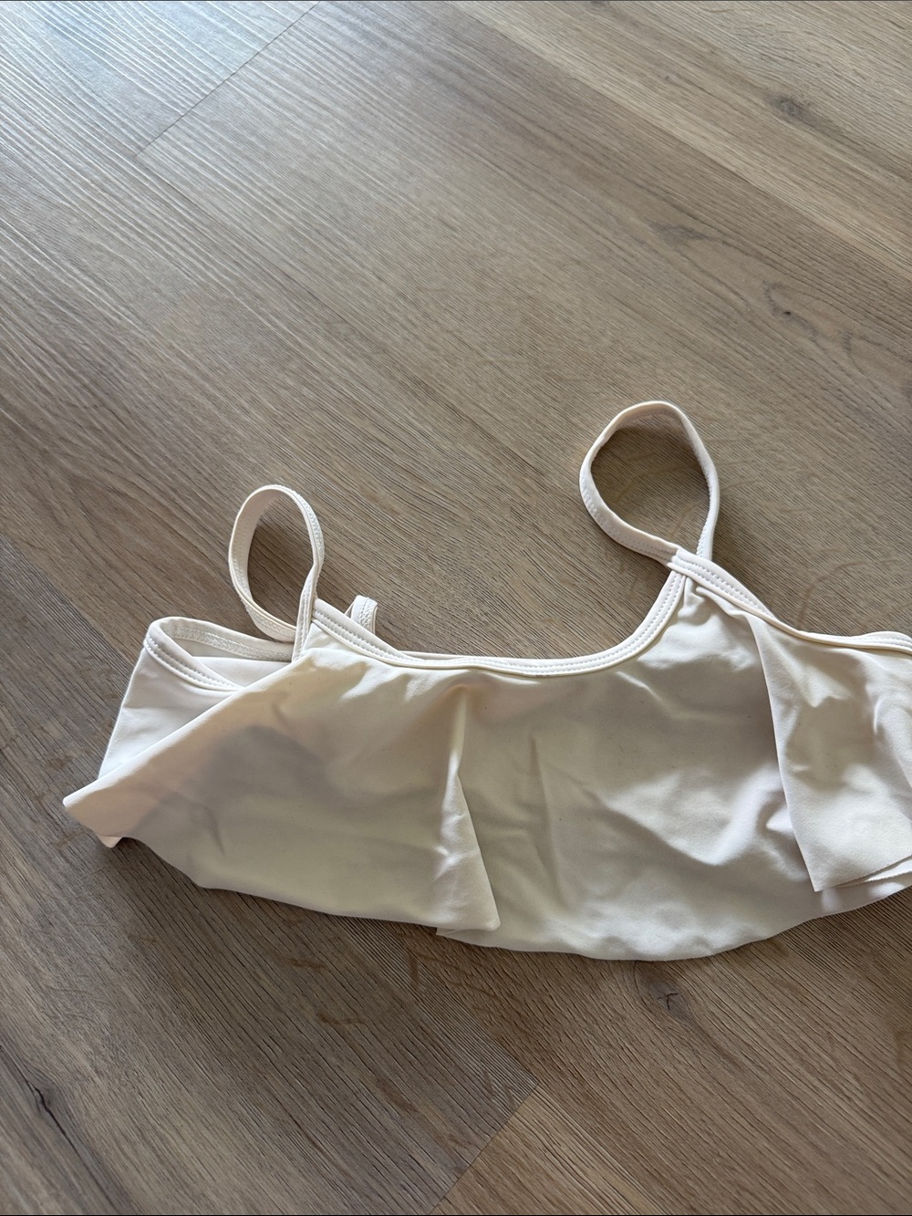 City Threads Cream Ruffle Girls Bikini Top